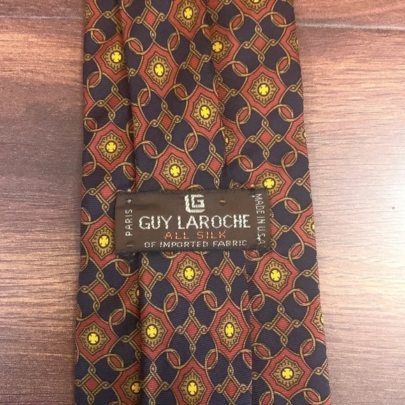 🌿SALE🌿GUY LAROCHE Vintage Silk Necktie - Picture 4 of 9